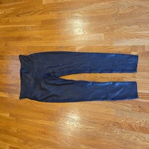 SPANX Faux Black Leather Leggins Large